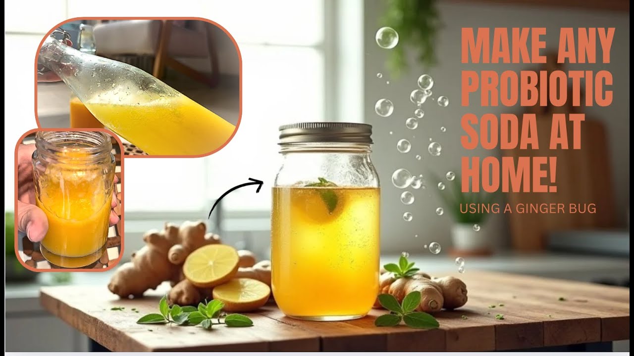 Make any Probiotic Soda with a ginger bug starter
