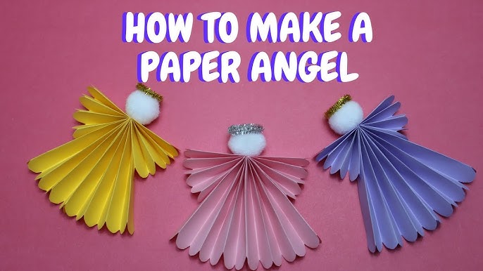 How To Make Paper Christmas Angel Craft 