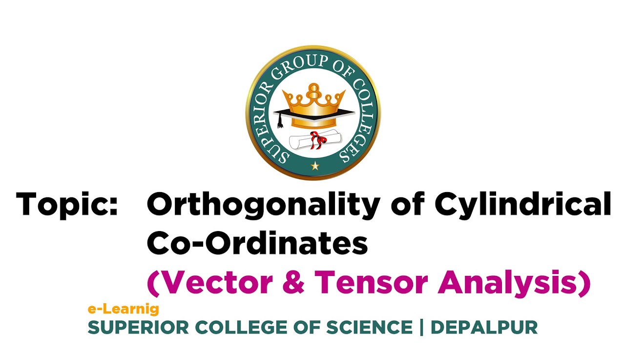 Orthogonality Of Cylindrical Coordinates Vector Tensor Analysis by