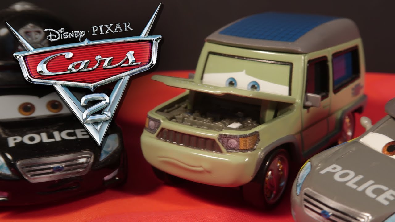 Miles Axlerod with Open Hood Disney Pixar Cars 2 Mattel 2013 CHASE