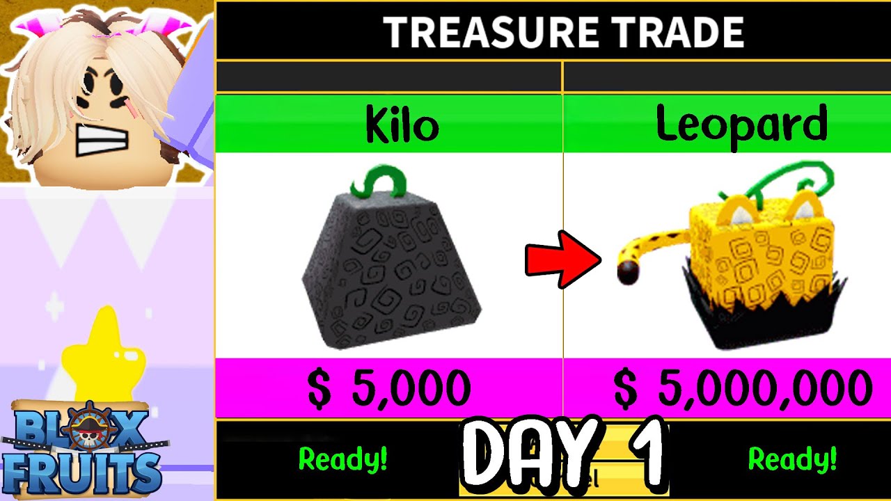 Part 4 Trading Kilo to Leopard Fruit with only 1 trade #bloxfruits #bl