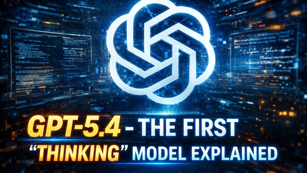 GPT-5.4 Just Changed AI Forever (The First ‘Thinking’ Model Explained ...
