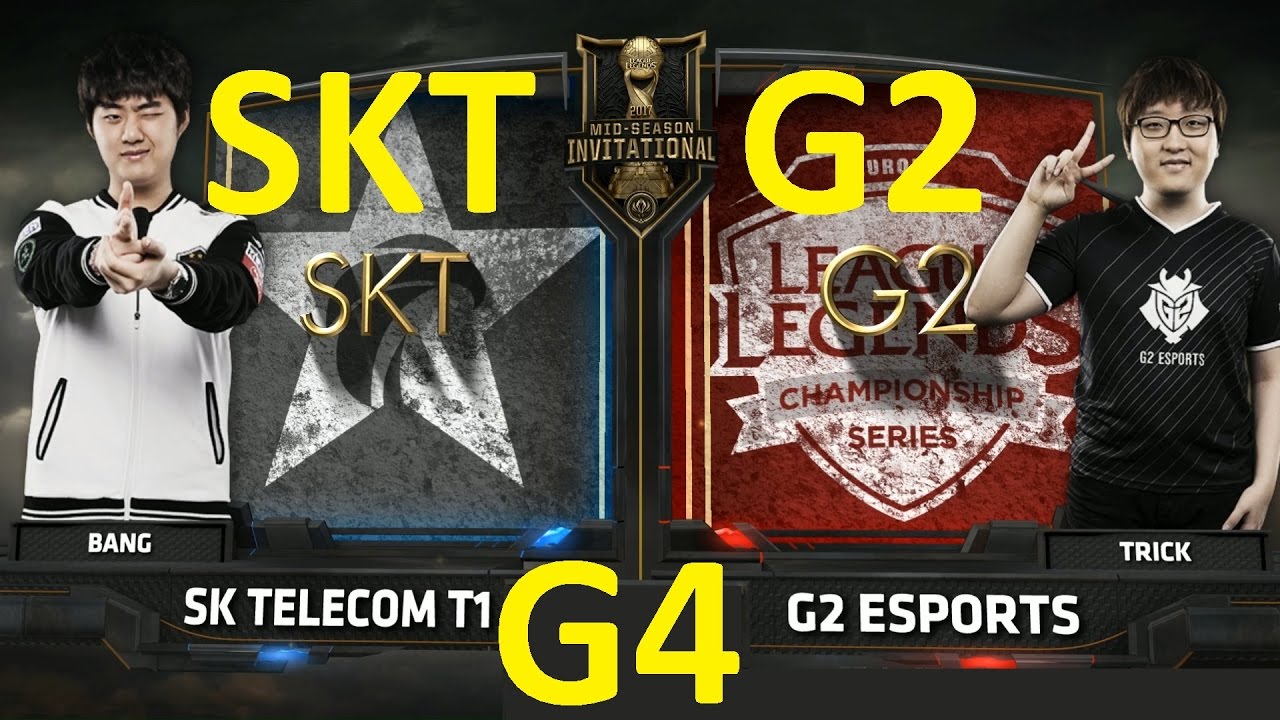 SKT vs G2 Game 4 Highlights MSI 2017 Finals Knockout Stage