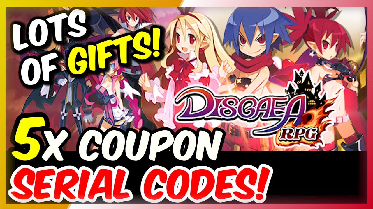 DISGAEA RPG - 5x Coupon Serial Codes ! Amazing Rewards!