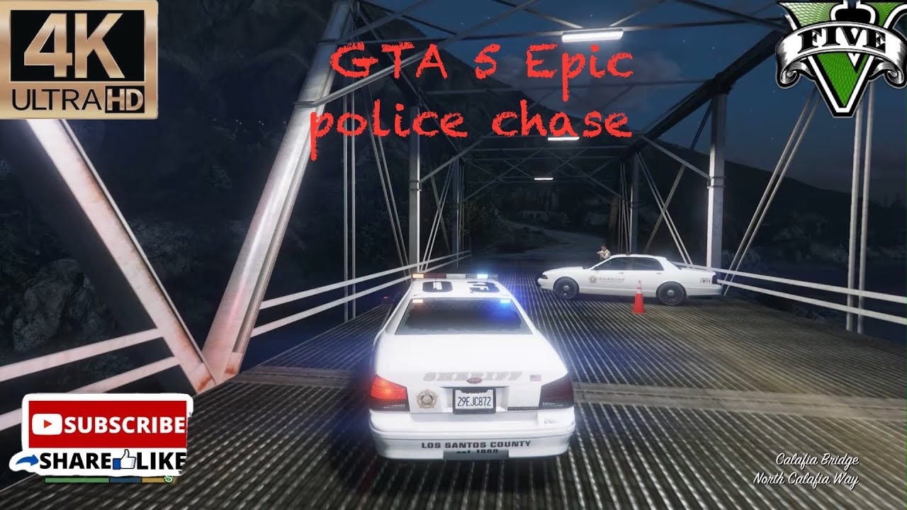 GTA 5 Epic police chase (4K60FPS) ~ #gta5 #gta #gaming #fun - YouTube