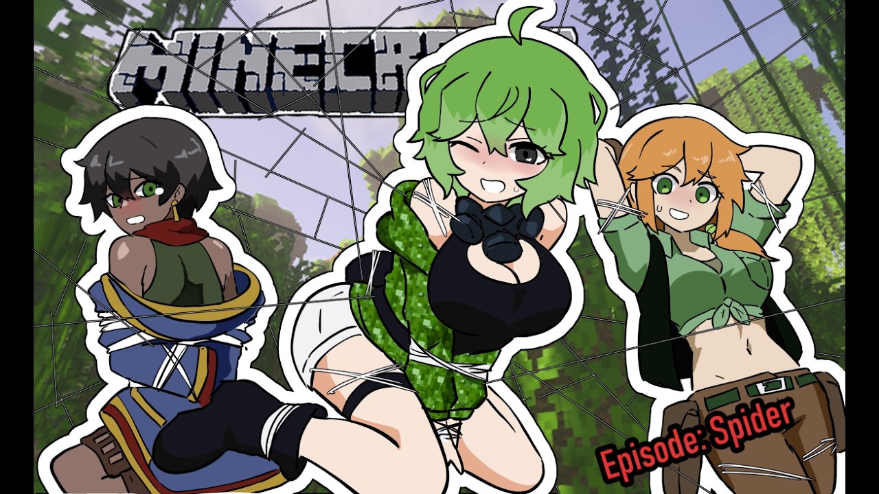 Minecraft Animation クリーパーガール【スパイダー編】Creeper Girl's Daily Life: 【Episode spider】