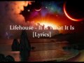 Lifehouse  it is what it is lyrics