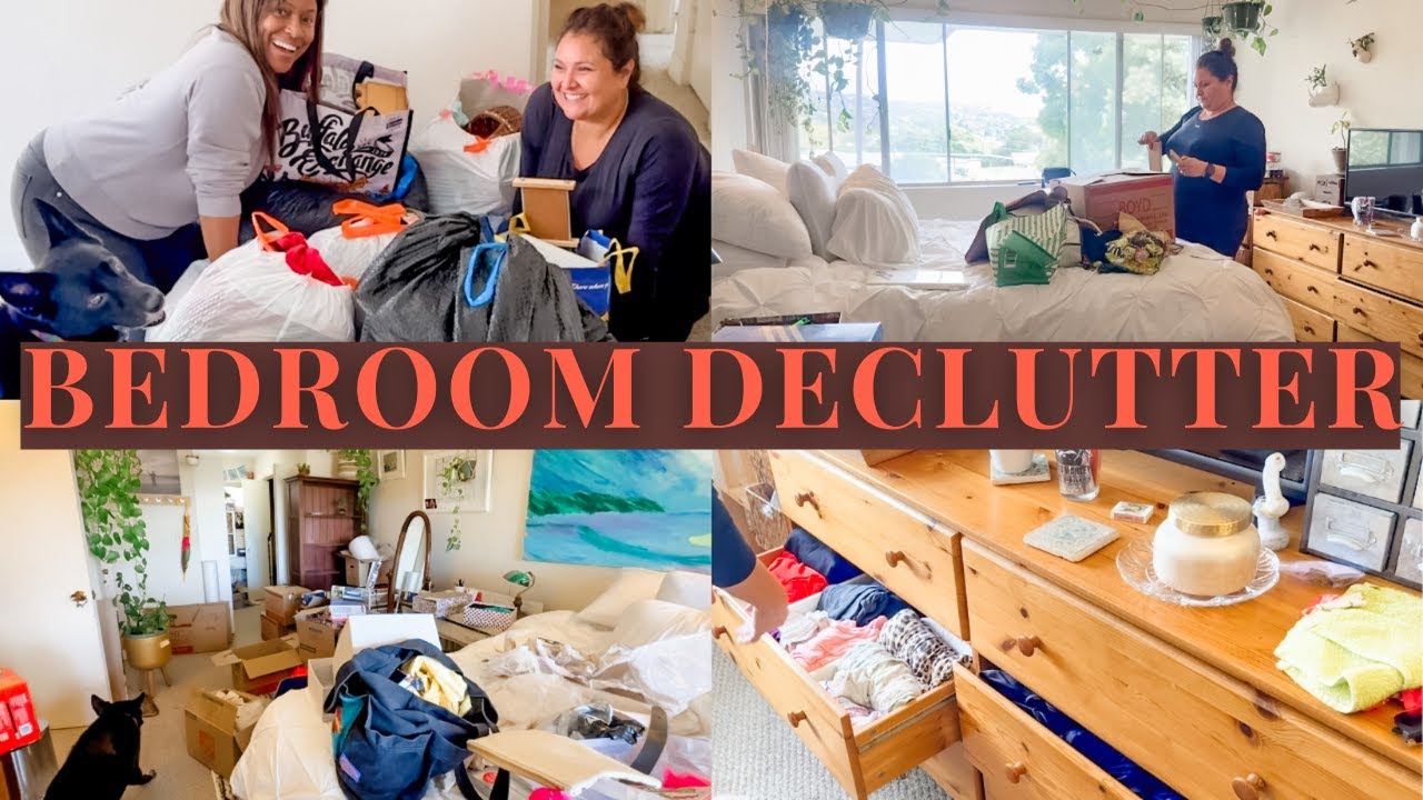BECKY'S LAST BIG DECLUTTER BEFORE MOVING!! Bedroom Declutter With ...