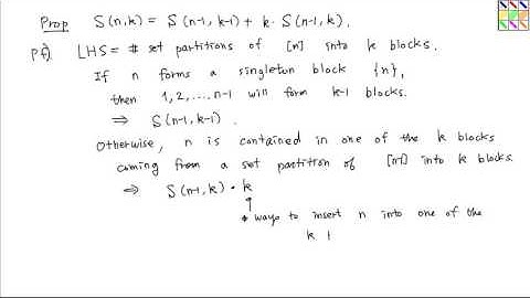 [Introduction to Combinatorics] Lecture 4. Stirling numbers