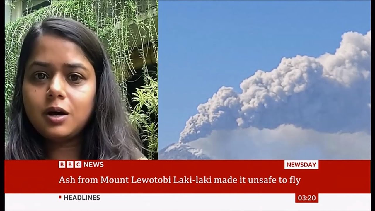 Bali flights cancelled due to dangerous volcanic ash (Mount Lewotobi Laki-laki) (Indonesia)
