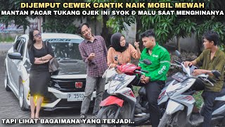 PICKED UP BY A BEAUTIFUL GIRL IN A LUXURY CAR, THIS MOTORCYCLE TAXI DRIVER SHOCKED HIS EX-GIRLFRI...