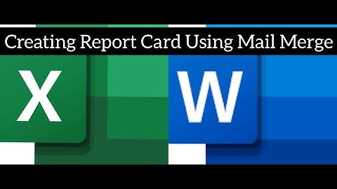 Creating Report Card Using Mail Merge | Ms Excel | Ms Word | Computer Classes by Dr. Anju Chellani 
