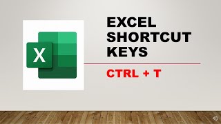 Microsoft Excel Shortcut Keys In 1 Minute | Ctrl+T