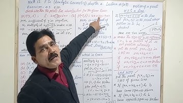 Lecture 14 | Exercise 4.3, Part-9 | Chapter 4 | Analytic Geometry | 12th | Dr Abdur Rehman (HOD)