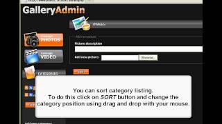 Photovideo Gallery Admin Flash Template Customization Video Guide