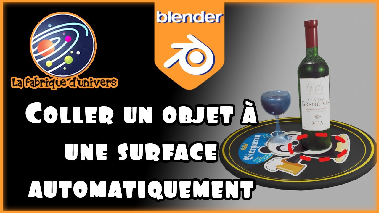 Tuto Blender FR n°60 : Coller un objet à une surface automatiquement #blendertutorial #blendertricks