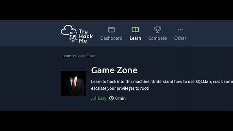 Game zone - TryHackMe