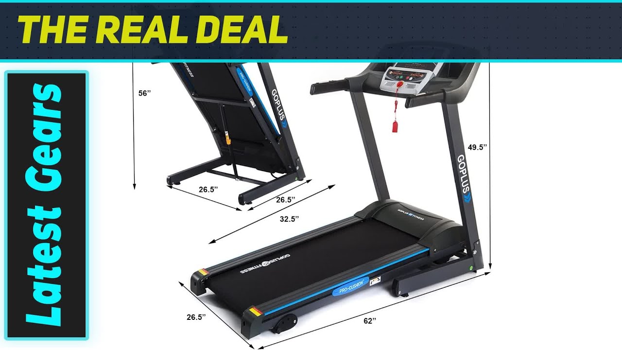 Беговая дорожка Goplus 2.25HP Folded Treadmill: Ваш потрясающий домашний кардиотренажер!