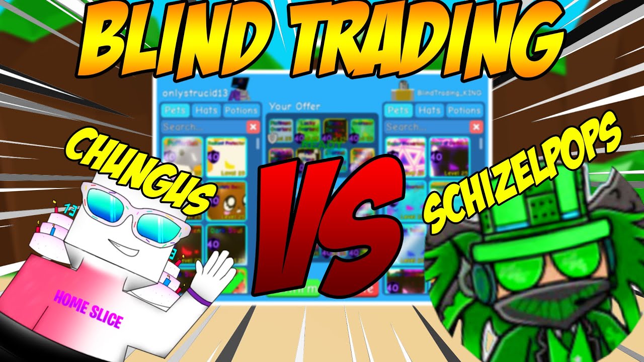 CRAZY BLIND TRADING WITH SCHIZELPOPS IN BUBBLE GUM SIMULATOR