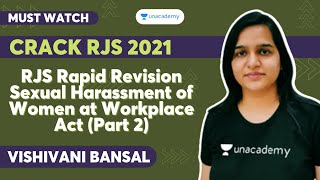 Information RJS Rapid Revision Sexual Harassment of Women at Workplace Act (Part 2) | PCSJ | Vishivani Bansal Update