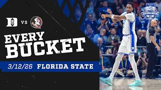 Duke 80, FSU 79 (ACC Quarterfinals | Every Bucket (3-12-26)