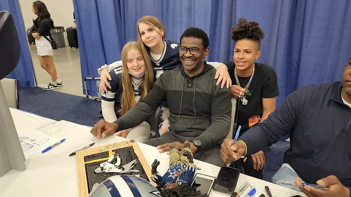 Ceedee and Michael Irvin at the CSA show
