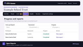 Track Staff Assessment Progress & Reports in OTO Assess | Admin Tutorial