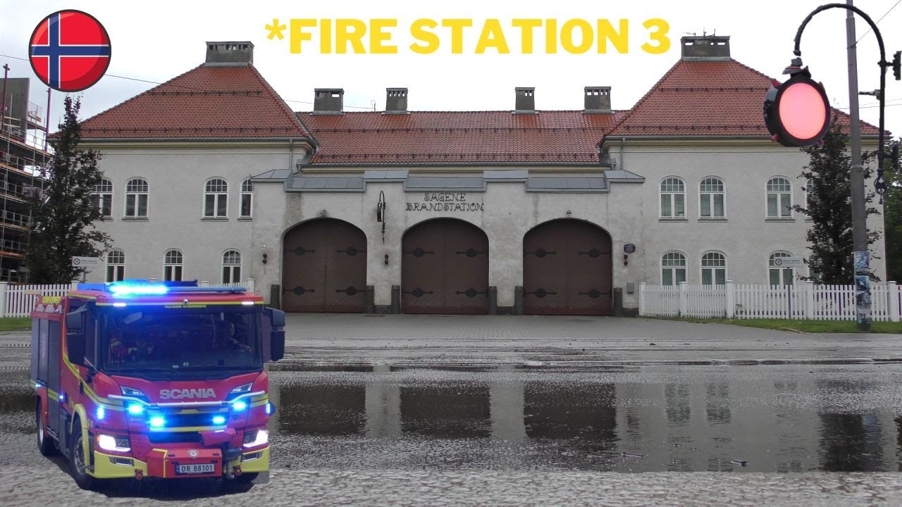[Fire departement Sagene] Fire station 3 | Engine 31 RESPONDING IN OSLO ...