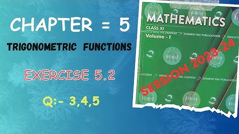 Exercise 5.2 Q3,4,5 Class 11 RD Sharma | Chapter 5 RD Sharma Class 11 Maths