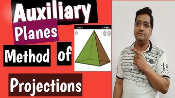 Auxiliary planes method of projections of solids (part 1) by Dr. Ajay Verma