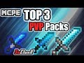 MCPE Top 3 PVP Packs | افضل 3 رسيورس باكات بي في بي لماين كرافت الجوال