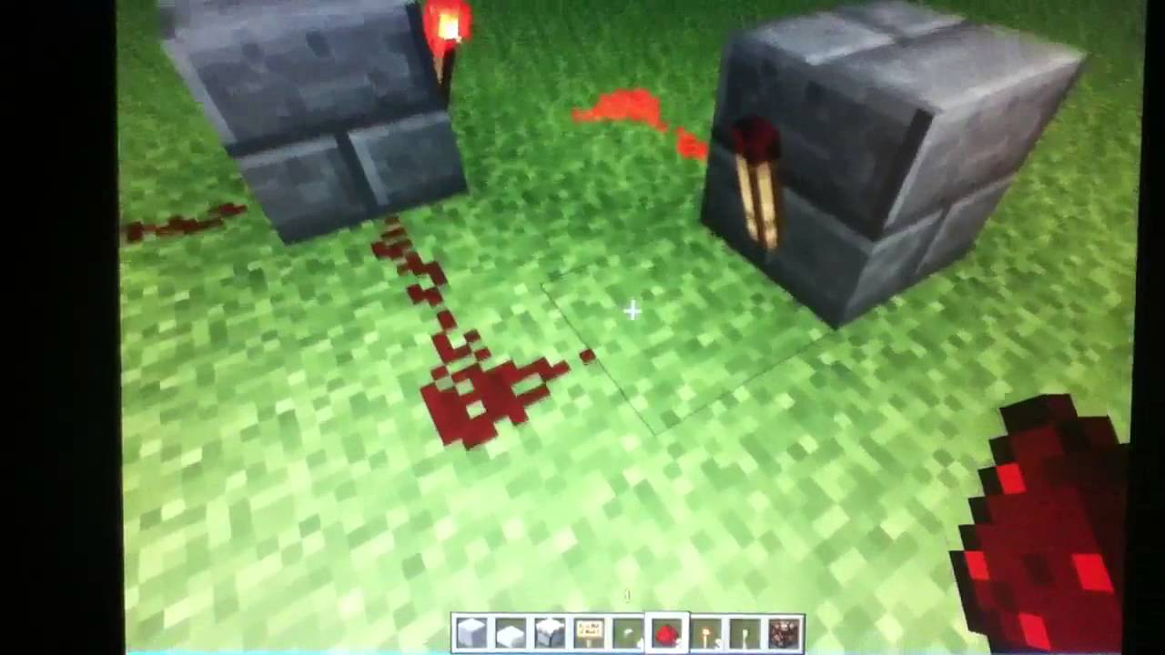 Minecraft tuto comment faire un bouton off et on - YouTube