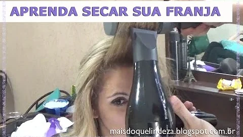 Como secar a franja do cabelo?