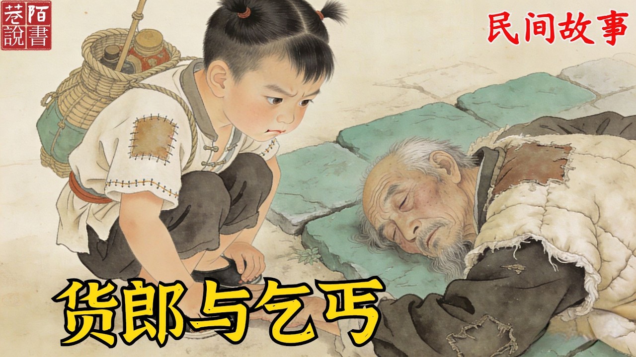 7歲小貨郎將最後的盤纏和一個肉包，全給了奄奄一息的老乞丐。老乞丐吃完，用油手在他扁擔上按了個手印。次日，凡印有此手印的貨物，一售而空，且賣價奇高！【巷陌說書人】#奇聞#故事#民間故事#故事頻道