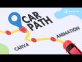 Dynamic car map animations in canva