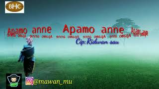 Video thumbnail of "Lagu bugis Ridwan Sau(Apamo Anne)"