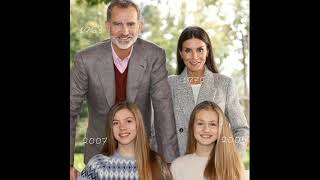 spanish royal family when they were little #kingfelipe #queenletizia #princessleonor #infantasofia