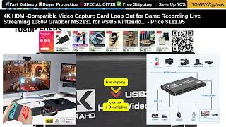 4K HDMI Video Capture Card with Loop Out for Game Recording & Streaming #GamingGear