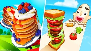 Sandwich Runner | Pancake Run - All Levels Gameplay Android,iOS - MEGA APK UPDATE
