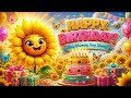Happy Birthday Sunflower Greeting | Beautiful Birthday Wishes &amp; Sunshine Celebration 🌻🎂