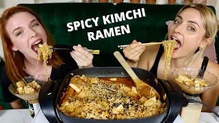 KIMCHI RAMEN! Recipe and Mukbang| why we took a break