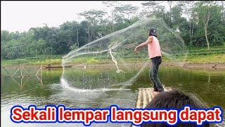 jala ikan d waduk Saguling sekali lempar langsung dapat nila babon