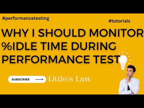 What is % idle time in Performance testing and why it is important to monitor #performancetesting