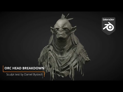 orc head - Blender 2.92 sculpt development test