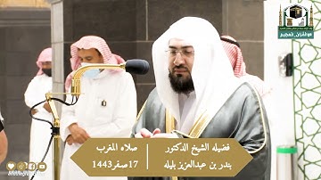 سورتي المسد والإخلاص تلاوة فضيلة الشيخ د.بندر_بليلة من صلاة المغرب 17 صفر 1443هـ.