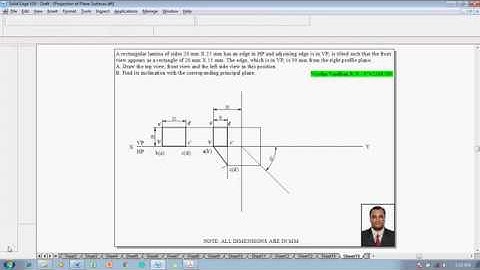 Example 15 on Projection of Plane Surfaces