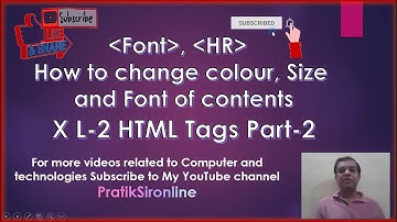 GSEB Std 10 Computer L-2 Part-2 | Font and HR Tag with Link colour