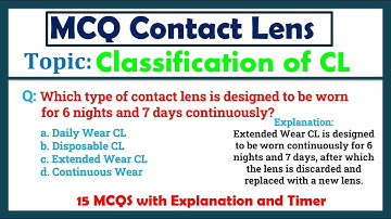 MCQ on Contact Lens- Classifications