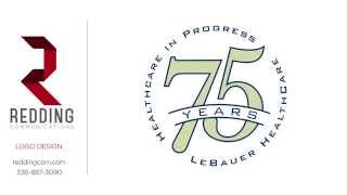 Medical Logo Design - LeBaur Healthcare 75th Anniversary