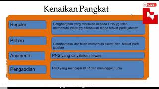 Diskusi Daring Badan Kepegawaian Negara (BKN) dengan tema Kenaikan Pangkat dan Mutasi ASN.